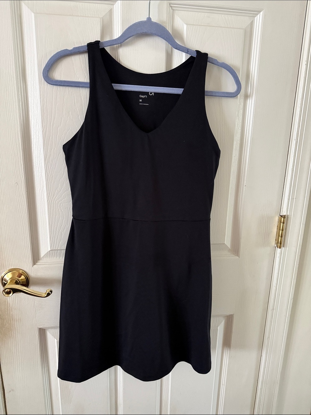 GAP Black Sleeveless V-Neck A-Line Dress